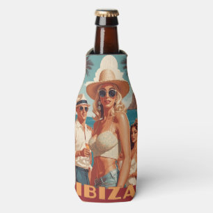 Rafraichisseur De Bouteilles Nom personnalisé Ibiza, Espagne Poster de voyage