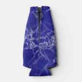 Rafraichisseur De Bouteilles Nom personnalisé motif en marbre bleu (Dos)
