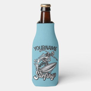 Rafraichisseur De Bouteilles NOM personnalisé Surfer Big Wave Skeleton Surfing