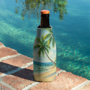 Rafraichisseur De Bouteilles Ocean Tropical Beach Island Mariage d'été