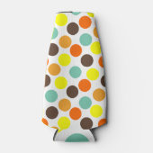 Rafraichisseur De Bouteilles Orange, Jaune, Brown, Points Bleus (Devant)