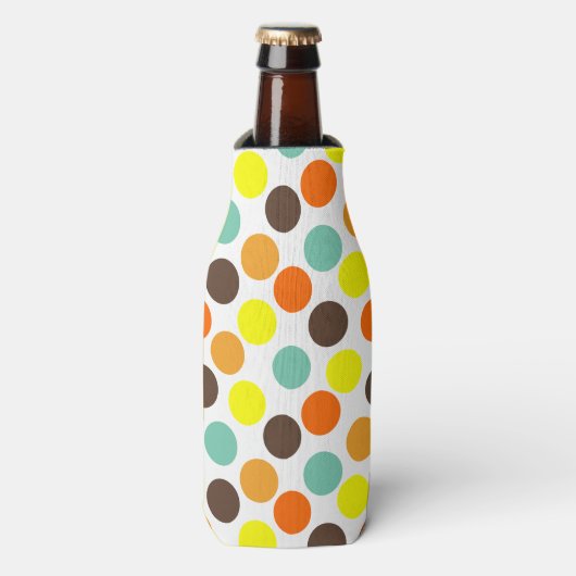 Rafraichisseur De Bouteilles Orange, Jaune, Brown, Points Bleus (Bottle Devant)