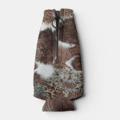 Rafraichisseur De Bouteilles Ouest Pays Cowhide Turquoise Cuir Brown (Dos)