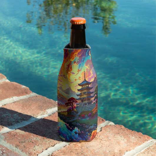 Rafraichisseur De Bouteilles Pagode et paysage coloré (Piscine in situ)