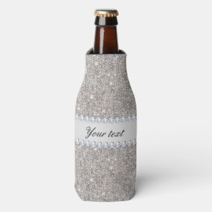 Rafraichisseur De Bouteilles Paillettes et diamants argentés de Faux