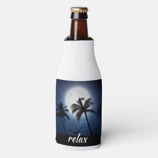 Rafraichisseur De Bouteilles Palm trees in the moonlight (Bottle Devant)