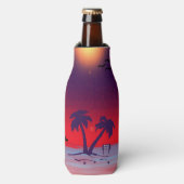 Rafraichisseur De Bouteilles Palmiers de plage Rouge violet (Bottle Devant)