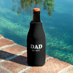 Rafraichisseur De Bouteilles Papa Custom Date établie moderne drôle noir