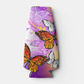 Rafraichisseur De Bouteilles Papillons Monarque sur Arrière - plan pourpre (Devant)