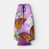 Rafraichisseur De Bouteilles Papillons Monarque sur Arrière - plan pourpre (Dos)