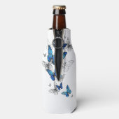 Rafraichisseur De Bouteilles Papillons volants bleus Morpho (Bouteille Dos)