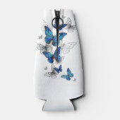 Rafraichisseur De Bouteilles Papillons volants bleus Morpho (Dos)