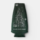 Rafraichisseur De Bouteilles Parties scintillant d'arbre de Noël et flocons de  (Devant)