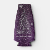 Rafraichisseur De Bouteilles Parties scintillant d'arbre de Noël et flocons de  (Devant)