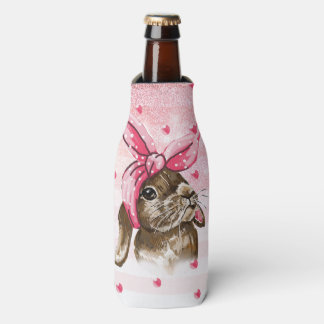 Rafraichisseur De Bouteilles Parties scintillant lapin peinte à la main mignonn