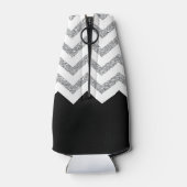 Rafraichisseur De Bouteilles Parties scintillant noire et argent Imprimer Chevr (Dos)