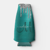 Rafraichisseur De Bouteilles Parties scintillant Turquoise de goutte broyée Mon (Devant)