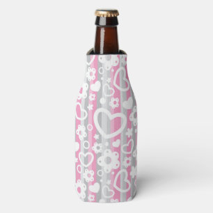 Rafraichisseur De Bouteilles Pattern with Hearts and Flowers