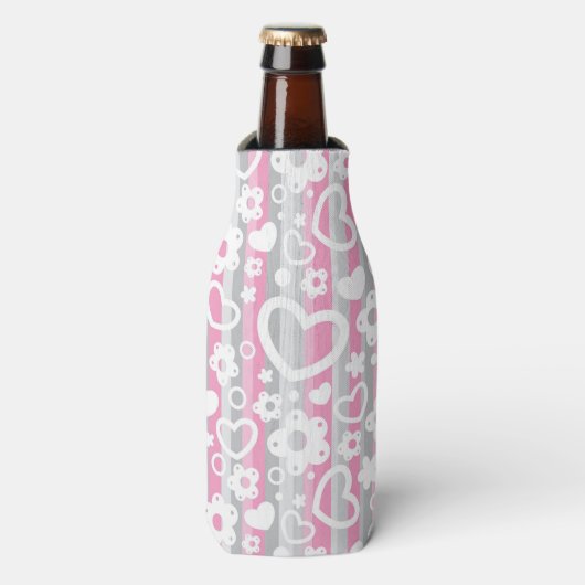 Rafraichisseur De Bouteilles Pattern with Hearts and Flowers (Bottle Devant)