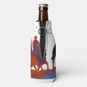 Rafraichisseur De Bouteilles Pays Ouest Cowboy Roping Blanc (Bouteille Dos)