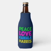 Rafraichisseur De Bouteilles Peace Love Kamala Harris Cute Blue (Bottle Devant)