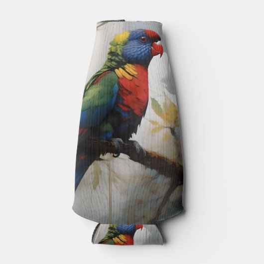 Rafraichisseur De Bouteilles Peinture à l'huile Aussie Rainbow Lorikeet, (Devant)