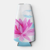 Rafraichisseur De Bouteilles Peinture d'aquarelle rose Lotus (Devant)