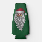 Rafraichisseur De Bouteilles Père Noël festive à la barbe bouclée (Devant)