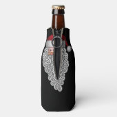 Rafraichisseur De Bouteilles Père Noël festive à la barbe bouclée (Bouteille Dos)