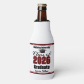 Rafraichisseur De Bouteilles Personalized Maroon Class of 2026 Graduation Party (Bottle Devant)