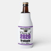 Rafraichisseur De Bouteilles Personalized Purple Class of 2026 Graduation Party (Bottle Devant)