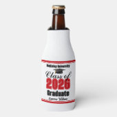 Rafraichisseur De Bouteilles Personalized Red Class of 2026 Graduation Party (Bottle Devant)