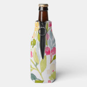 Rafraichisseur De Bouteilles Personnalisé Monogramme Floral (Bouteille Dos)