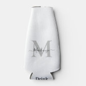 Rafraichisseur De Bouteilles Personnaliser le nom initial du monogramme en bas (Devant)