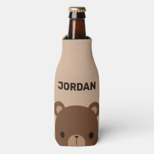 Rafraichisseur De Bouteilles Petit ours Brown mignon avec nom personnalisé