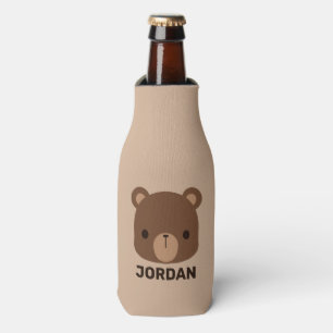 Rafraichisseur De Bouteilles Petit ours Brown mignon avec nom personnalisé