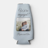 Rafraichisseur De Bouteilles Photo Soft Blue Engagement Party Nous sommes engag (Devant)