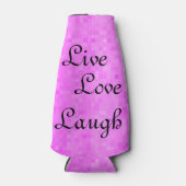 Rafraichisseur De Bouteilles Pink Live Love Rire Stubby Holder, (Devant)