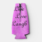 Rafraichisseur De Bouteilles Pink Live Love Rire Stubby Holder, (Dos)