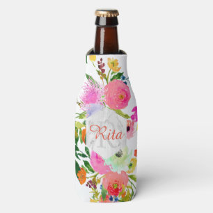 Rafraichisseur De Bouteilles PixDezines Aquarelle Florale/do-it-yourself arrièr
