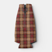 Rafraichisseur De Bouteilles Pixel Plaid en rouge et or (Dos)