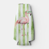 Rafraichisseur De Bouteilles Plage de Flamant rose rose blanc vert (Devant)