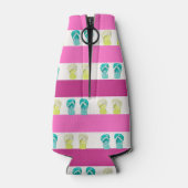 Rafraichisseur De Bouteilles Plage rose violet rayures nautiques (Dos)