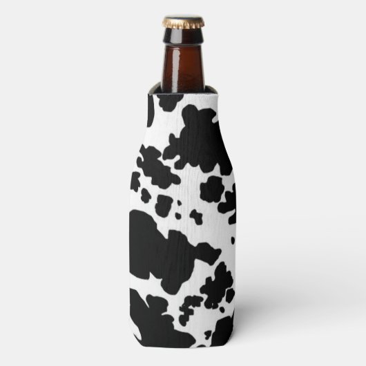 Rafraichisseur De Bouteilles Plaques de vache noire modernes Imprimer (Bottle Devant)