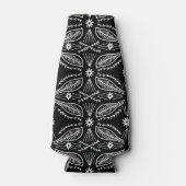 Rafraichisseur De Bouteilles Poblanos Abstrait Feuille Motif noir blanc (Devant)