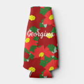 Rafraichisseur De Bouteilles Poinsettias de Noël (Devant)