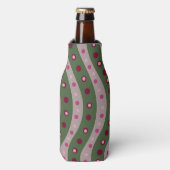 Rafraichisseur De Bouteilles Pointe de Polka rose magenta au printemps (Bottle Devant)