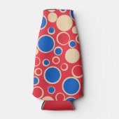 Rafraichisseur De Bouteilles Points Rouge Et Bleu Sur Rouge (Devant)