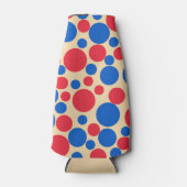 Rafraichisseur De Bouteilles Points Rouge Et Bleu Sur Tan (Devant)