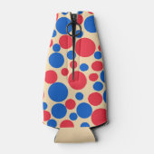 Rafraichisseur De Bouteilles Points Rouge Et Bleu Sur Tan (Dos)